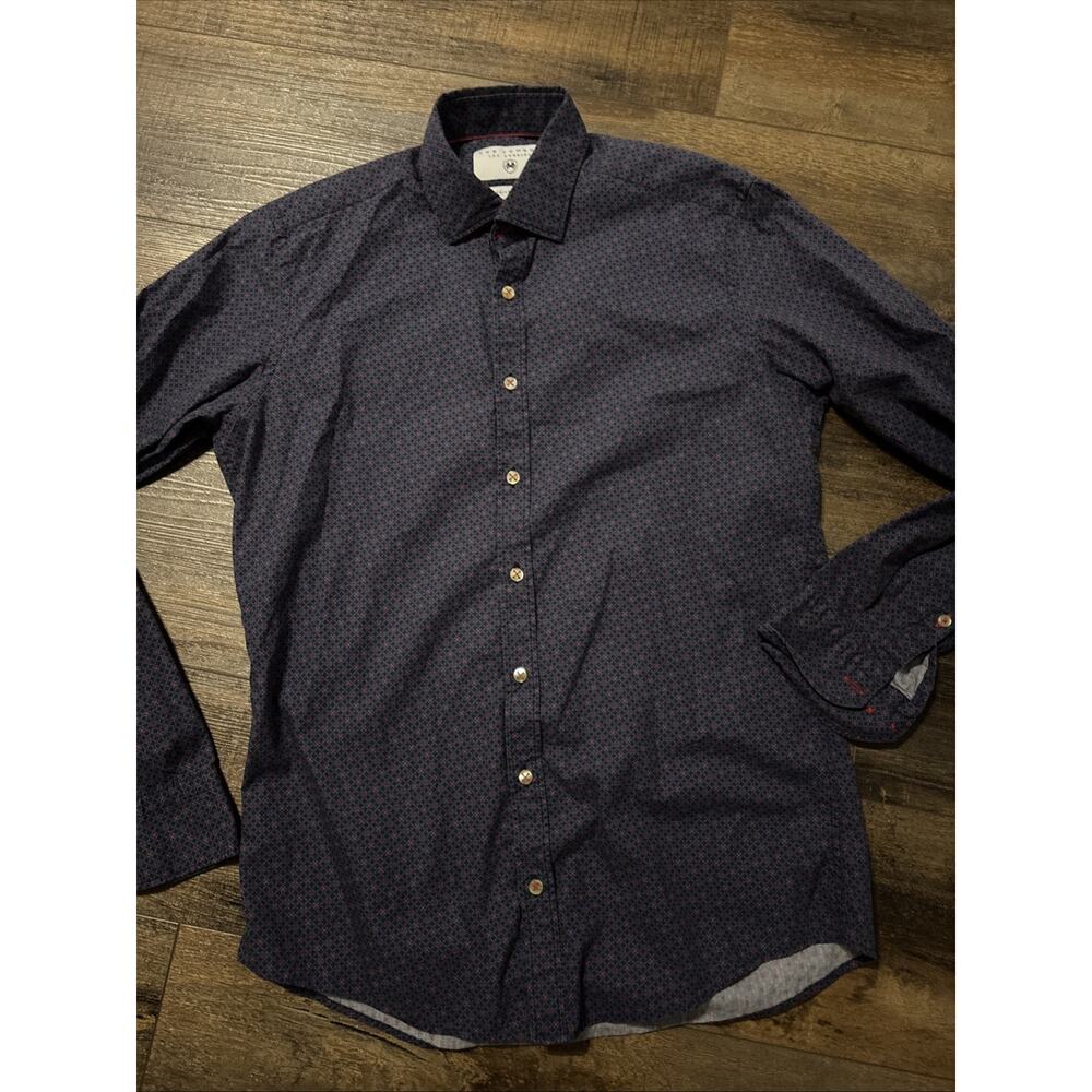 Ron Tomson Los Angeles Tailored Fit Small 32-33‎ Long Sleeve Dress Shirt Button